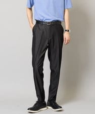 KHLGA25064 a.v.v MEN(アー・ヴェ・ヴェ) 【イージーケア/接触冷感】スマートシャンブレー フルレングス スラックス（セットアップ対応/S～XL展開） ダークグレー