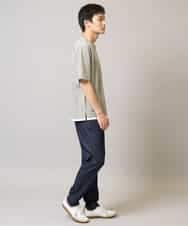 KHLGA25064 a.v.v MEN(アー・ヴェ・ヴェ) 【イージーケア/接触冷感】スマートシャンブレー フルレングス スラックス（セットアップ対応/S～XL展開） ダークグレー