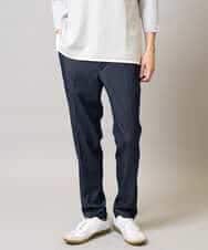 KHLGA25064 a.v.v MEN(アー・ヴェ・ヴェ) 【イージーケア/接触冷感】スマートシャンブレー フルレングス スラックス（セットアップ対応/S～XL展開） ダークグレー