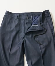 KHLGA35064 a.v.v MEN(アー・ヴェ・ヴェ) 【イージーケア/接触冷感】スマートシャンブレーアンクル丈スラックス ブラック