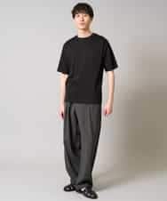 KHLGA36069 a.v.v MEN(アー・ヴェ・ヴェ) 【イージーケア/接触冷感/毛玉になりにくい】ドライオックスバレルレッグイージーパンツ ブラック