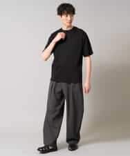 KHLGA36069 a.v.v MEN(アー・ヴェ・ヴェ) 【イージーケア/接触冷感/毛玉になりにくい】ドライオックスバレルレッグイージーパンツ ブラック