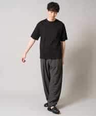 KHLGA36069 a.v.v MEN(アー・ヴェ・ヴェ) 【イージーケア/接触冷感/毛玉になりにくい】ドライオックスバレルレッグイージーパンツ ブラック