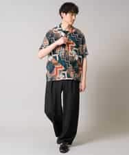KHLGA36069 a.v.v MEN(アー・ヴェ・ヴェ) 【イージーケア/接触冷感/毛玉になりにくい】ドライオックスバレルレッグイージーパンツ ブラック