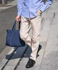 KHLGD15064 a.v.v MEN(アー・ヴェ・ヴェ) 【イージーケア/洗濯機で洗える/接触冷感/ストレッチ/シワになりにくい/毛玉になりにくい】ヘリンボーンストレッチ５ポケットパンツ ベージュ