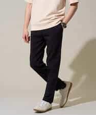 KHLGD15064 a.v.v MEN(アー・ヴェ・ヴェ) 【イージーケア/洗濯機で洗える/接触冷感/ストレッチ/シワになりにくい/毛玉になりにくい】ヘリンボーンストレッチ５ポケットパンツ ブラック