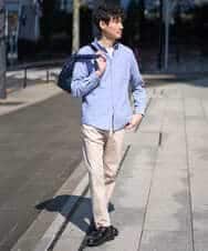 KHLGD15064 a.v.v MEN(アー・ヴェ・ヴェ) 【イージーケア/洗濯機で洗える/接触冷感/ストレッチ/シワになりにくい/毛玉になりにくい】ヘリンボーンストレッチ５ポケットパンツ ブラック