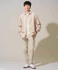 KHLGD15064 a.v.v MEN(アー・ヴェ・ヴェ) 【イージーケア/洗濯機で洗える/接触冷感/ストレッチ/シワになりにくい/毛玉になりにくい】ヘリンボーンストレッチ５ポケットパンツ ブラック