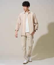 KHLGD15064 a.v.v MEN(アー・ヴェ・ヴェ) 【イージーケア/洗濯機で洗える/接触冷感/ストレッチ/シワになりにくい/毛玉になりにくい】ヘリンボーンストレッチ５ポケットパンツ ブラック