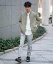 KHLGD15064 a.v.v MEN(アー・ヴェ・ヴェ) 【イージーケア/洗濯機で洗える/接触冷感/ストレッチ/シワになりにくい/毛玉になりにくい】ヘリンボーンストレッチ５ポケットパンツ ブラック