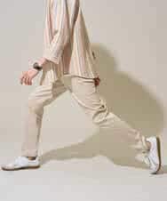 KHLGD15064 a.v.v MEN(アー・ヴェ・ヴェ) 【イージーケア/洗濯機で洗える/接触冷感/ストレッチ/シワになりにくい/毛玉になりにくい】ヘリンボーンストレッチ５ポケットパンツ ブラック