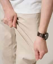 KHLGD15064 a.v.v MEN(アー・ヴェ・ヴェ) 【イージーケア/洗濯機で洗える/接触冷感/ストレッチ/シワになりにくい/毛玉になりにくい】ヘリンボーンストレッチ５ポケットパンツ ブラック