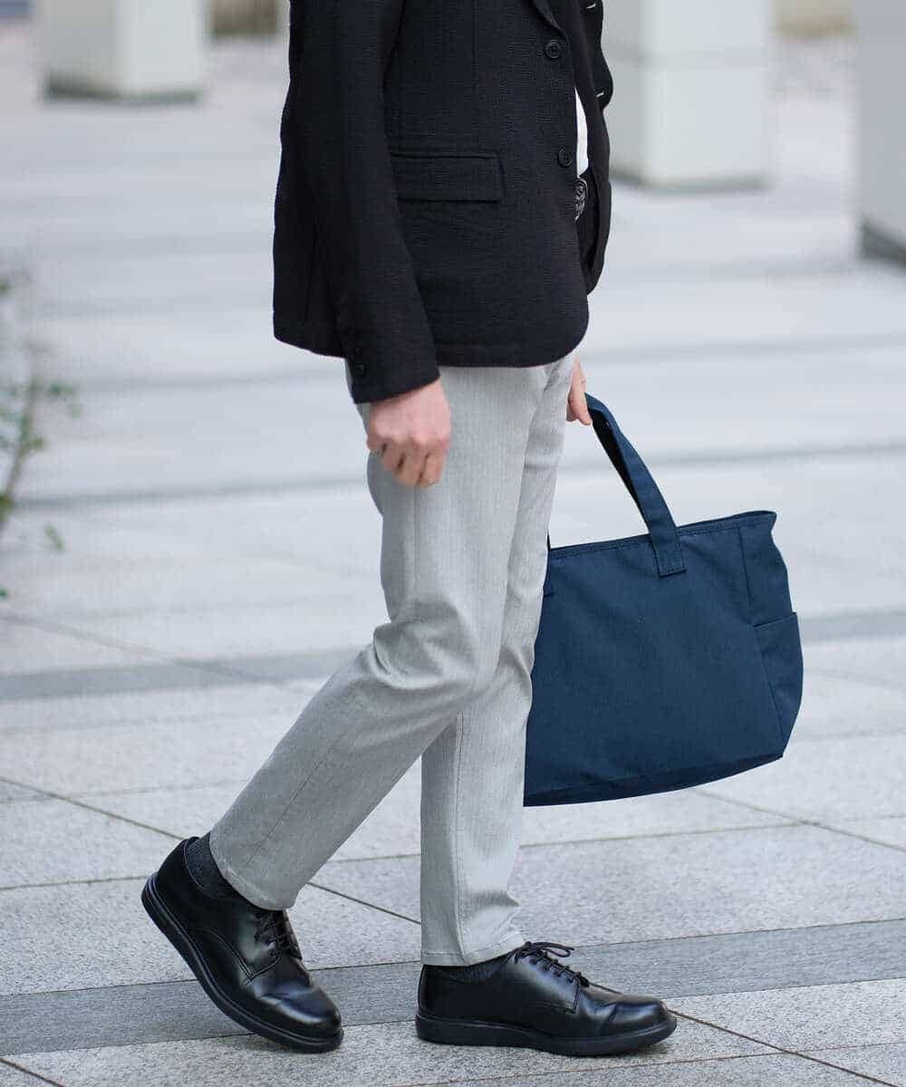 KHLGD15064 a.v.v MEN(アー・ヴェ・ヴェ) 【イージーケア/洗濯機で洗える/接触冷感/ストレッチ/シワになりにくい/毛玉になりにくい】ヘリンボーンストレッチ５ポケットパンツ ブラック