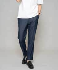 KHLGD22064 a.v.v MEN(アー・ヴェ・ヴェ) 【イージーケア/接触冷感】デニムライクストレッチセミルーズパンツ ネイビー