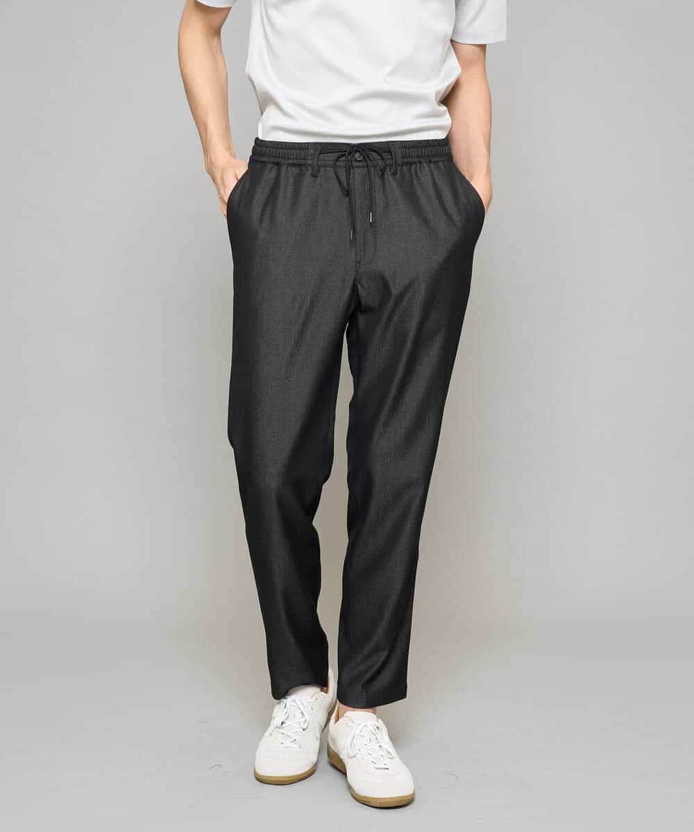 KHLGD22064 a.v.v MEN(アー・ヴェ・ヴェ) 【イージーケア/接触冷感】デニムライクストレッチセミルーズパンツ ダークグレー