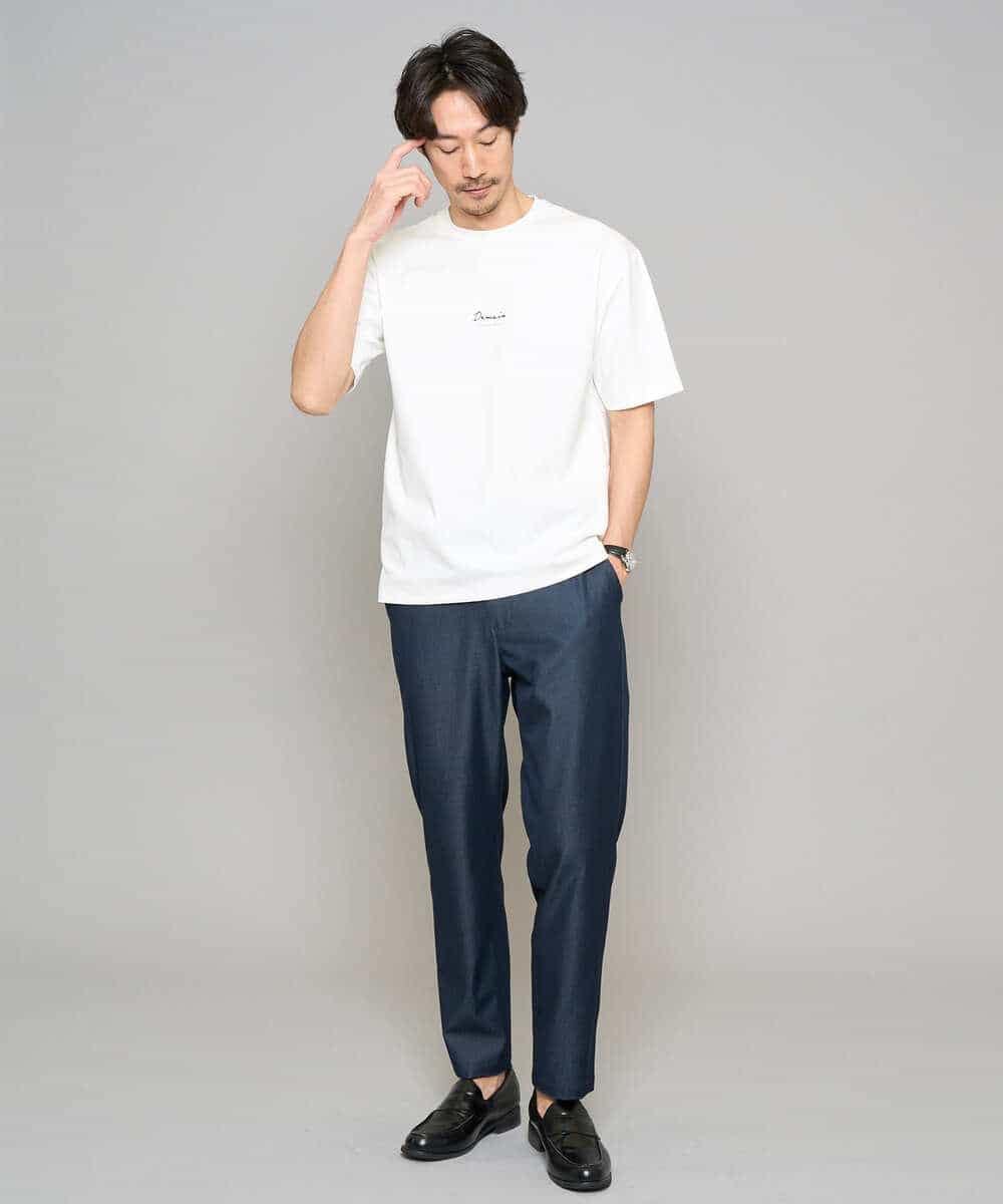 KHLGD22064 a.v.v MEN(アー・ヴェ・ヴェ) 【イージーケア/接触冷感】デニムライクストレッチセミルーズパンツ ダークグレー