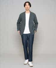 KHLGD22064 a.v.v MEN(アー・ヴェ・ヴェ) 【イージーケア/接触冷感】デニムライクストレッチセミルーズパンツ ダークグレー