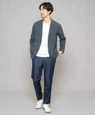 KHLGD22064 a.v.v MEN(アー・ヴェ・ヴェ) 【イージーケア/接触冷感】デニムライクストレッチセミルーズパンツ ダークグレー