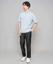 KHLGD22064 a.v.v MEN(アー・ヴェ・ヴェ) 【イージーケア/接触冷感】デニムライクストレッチセミルーズパンツ ダークグレー