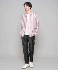 KHLGD22064 a.v.v MEN(アー・ヴェ・ヴェ) 【イージーケア/接触冷感】デニムライクストレッチセミルーズパンツ ダークグレー