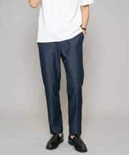 KHLGD22064 a.v.v MEN(アー・ヴェ・ヴェ) 【イージーケア/接触冷感】デニムライクストレッチセミルーズパンツ ダークグレー