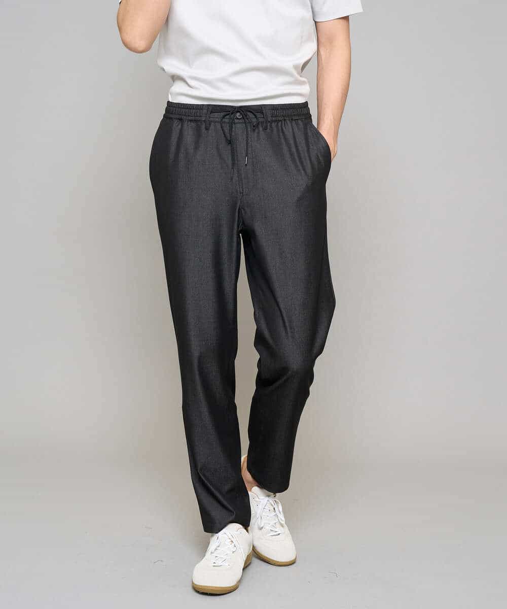 KHLGD22064 a.v.v MEN(アー・ヴェ・ヴェ) 【イージーケア/接触冷感】デニムライクストレッチセミルーズパンツ ダークグレー