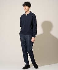 KHLGD25064 a.v.v MEN(アー・ヴェ・ヴェ) 【イージーケア/接触冷感】デニムライクストレッチスマートスラックス ダークグレー