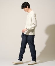 KHLGD25064 a.v.v MEN(アー・ヴェ・ヴェ) 【イージーケア/接触冷感】デニムライクストレッチスマートスラックス ダークグレー