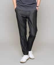 KHLGD25064 a.v.v MEN(アー・ヴェ・ヴェ) 【イージーケア/接触冷感】デニムライクストレッチスマートスラックス ダークグレー