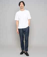 KHLGD25064 a.v.v MEN(アー・ヴェ・ヴェ) 【イージーケア/接触冷感】デニムライクストレッチスマートスラックス ダークグレー