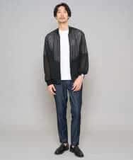 KHLGD25064 a.v.v MEN(アー・ヴェ・ヴェ) 【イージーケア/接触冷感】デニムライクストレッチスマートスラックス ダークグレー