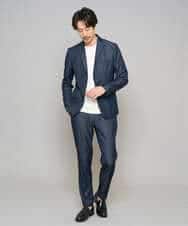 KHLGD25064 a.v.v MEN(アー・ヴェ・ヴェ) 【イージーケア/接触冷感】デニムライクストレッチスマートスラックス ダークグレー