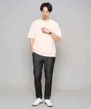 KHLGD25064 a.v.v MEN(アー・ヴェ・ヴェ) 【イージーケア/接触冷感】デニムライクストレッチスマートスラックス ダークグレー