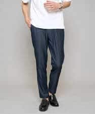 KHLGD25064 a.v.v MEN(アー・ヴェ・ヴェ) 【イージーケア/接触冷感】デニムライクストレッチスマートスラックス ダークグレー