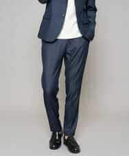 KHLGD25064 a.v.v MEN(アー・ヴェ・ヴェ) 【イージーケア/接触冷感】デニムライクストレッチスマートスラックス ダークグレー