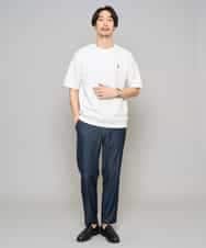 KHLGD26064 a.v.v MEN(アー・ヴェ・ヴェ) 【イージーケア/接触冷感】デニムライクストレッチアンクルセミルーズパンツ ダークグレー