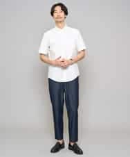 KHLGD26064 a.v.v MEN(アー・ヴェ・ヴェ) 【イージーケア/接触冷感】デニムライクストレッチアンクルセミルーズパンツ ダークグレー