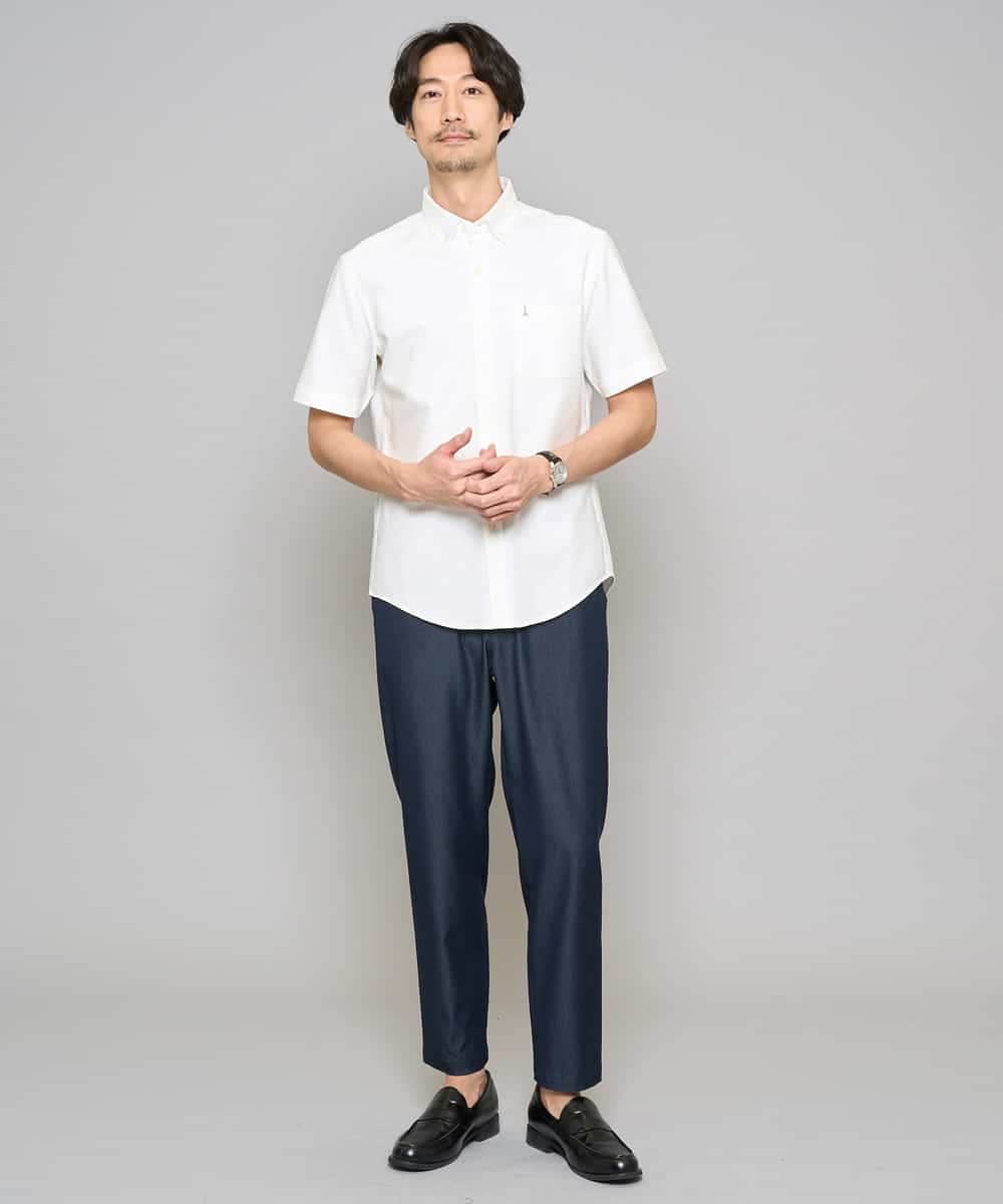 KHLGD26064 a.v.v MEN(アー・ヴェ・ヴェ) 【イージーケア/接触冷感】デニムライクストレッチアンクルセミルーズパンツ ダークグレー