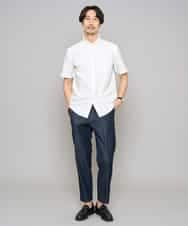 KHLGD26064 a.v.v MEN(アー・ヴェ・ヴェ) 【イージーケア/接触冷感】デニムライクストレッチアンクルセミルーズパンツ ダークグレー