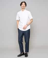 KHLGD26064 a.v.v MEN(アー・ヴェ・ヴェ) 【イージーケア/接触冷感】デニムライクストレッチアンクルセミルーズパンツ ダークグレー