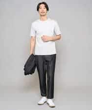 KHLGD26064 a.v.v MEN(アー・ヴェ・ヴェ) 【イージーケア/接触冷感】デニムライクストレッチアンクルセミルーズパンツ ダークグレー