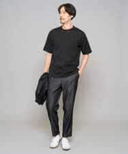 KHLGD26064 a.v.v MEN(アー・ヴェ・ヴェ) 【イージーケア/接触冷感】デニムライクストレッチアンクルセミルーズパンツ ダークグレー