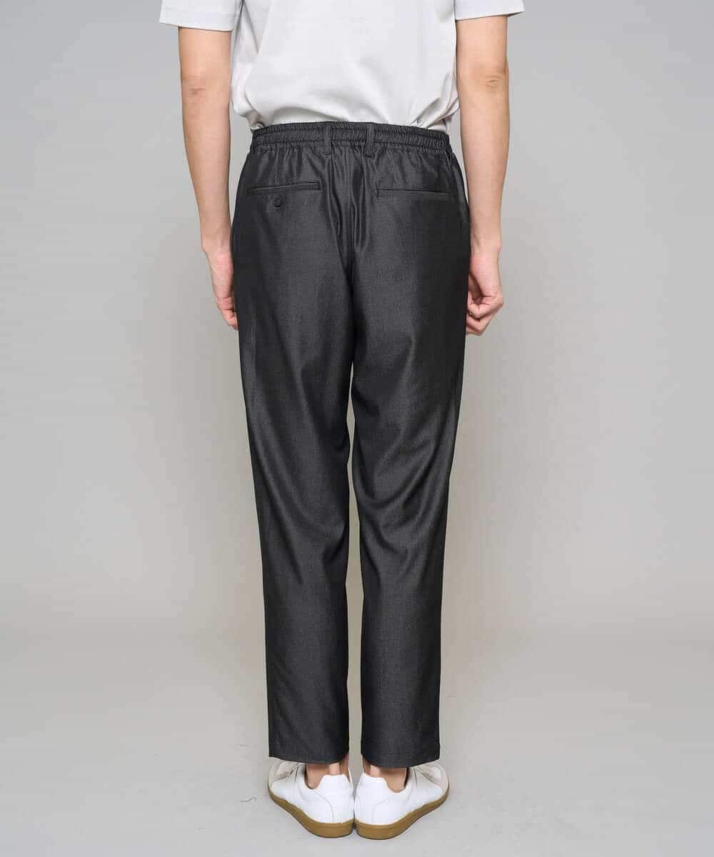 KHLGD26064 a.v.v MEN(アー・ヴェ・ヴェ) 【イージーケア/接触冷感】デニムライクストレッチアンクルセミルーズパンツ ダークグレー