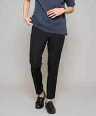 KHLGD35064 a.v.v MEN(アー・ヴェ・ヴェ) 【イージーケア/接触冷感】デニムライクストレッチアンクルスマートスラックス ブラック