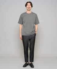 KHLGD35064 a.v.v MEN(アー・ヴェ・ヴェ) 【イージーケア/接触冷感】デニムライクストレッチアンクルスマートスラックス ブラック