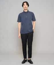 KHLGD35064 a.v.v MEN(アー・ヴェ・ヴェ) 【イージーケア/接触冷感】デニムライクストレッチアンクルスマートスラックス ブラック