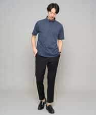 KHLGD35064 a.v.v MEN(アー・ヴェ・ヴェ) 【イージーケア/接触冷感】デニムライクストレッチアンクルスマートスラックス ブラック