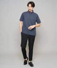 KHLGD35064 a.v.v MEN(アー・ヴェ・ヴェ) 【イージーケア/接触冷感】デニムライクストレッチアンクルスマートスラックス ブラック