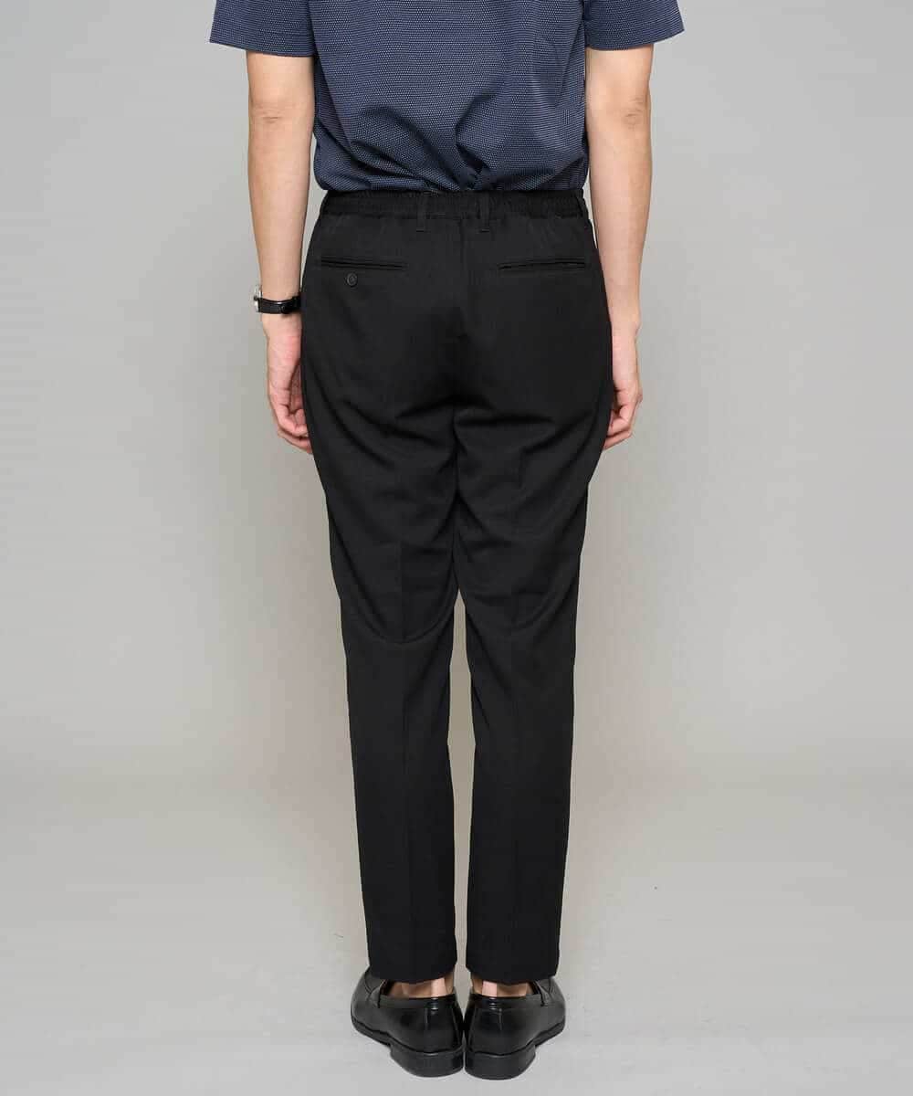 KHLGD35064 a.v.v MEN(アー・ヴェ・ヴェ) 【イージーケア/接触冷感】デニムライクストレッチアンクルスマートスラックス ブラック