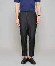 KHLGD35064 a.v.v MEN(アー・ヴェ・ヴェ) 【イージーケア/接触冷感】デニムライクストレッチアンクルスマートスラックス ブラック